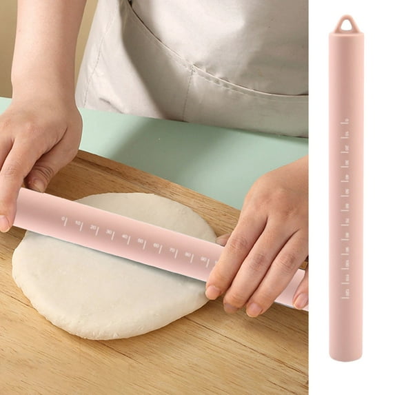 Kuroiy Silicone Rolling Pin 10in Non-Stick Dough Roller | Stainless ...