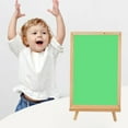 thumbnail image 1 of Kuroiy Small Chalkboard Writing Board With Stand | Portable Wooden Blackboard Green or White Border | Lightweight Easy Clean Surface | 11.8x11.6 in Craft Store Display Home Decor, 1 of 6