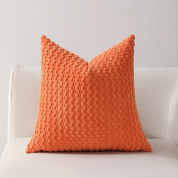 Kuroiy Soft Weave Pillowcase Standard Size, 17.71"x17.71", Breathable Polyester Decorative Cushion Cover, Envelope Closure, Face Friendly, Single Pack, Multiple Colors