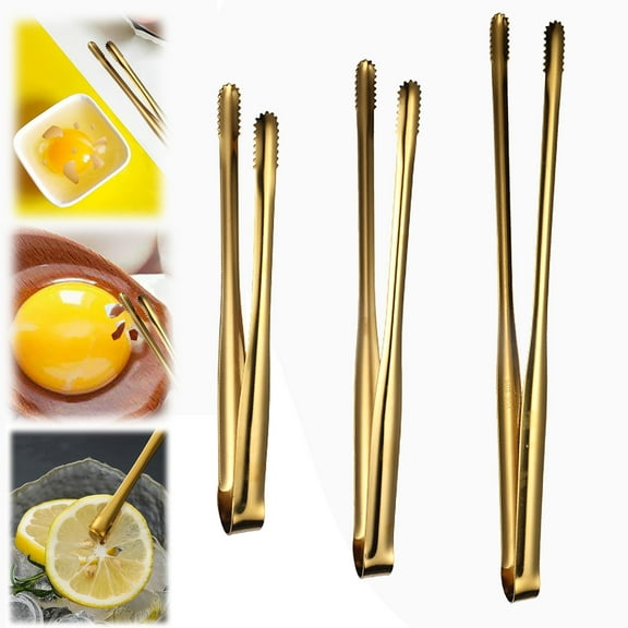 Kuroiy Stainless Steel Chalaza Remover Tong | Egg Membrane Removal Tool | Kitchen Gadget for Bakers, Chefs | Picks Shells, Pickles | 19cm 24cm 30.5cm | Durable Food Grade