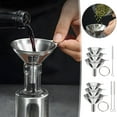 thumbnail image 1 of Kuroiy Stainless Steel Kitchen Funnel Set, Food Grade Metal Funnels for Filling Bottles, Small Medium Large Sizes, Durable Easy Clean Surface, 9-Piece Set With Cleaning Brush, 1 of 8