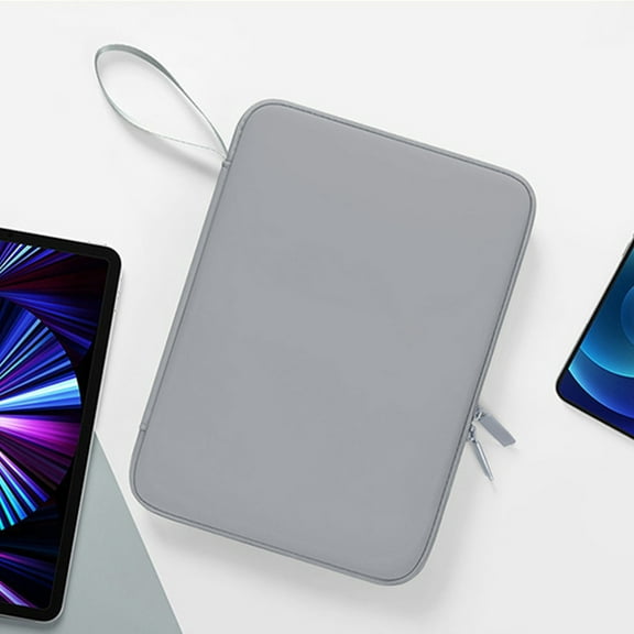 Kuroiy Tablet Sleeve Bag | 10.9" Water Tablet Case with Multi-Pocket Storage | Shockproof Three-Layer Organizer with Zipper, Lanyard | Portable for Office Travel, Fits iPad Pro, Samsung Galaxy