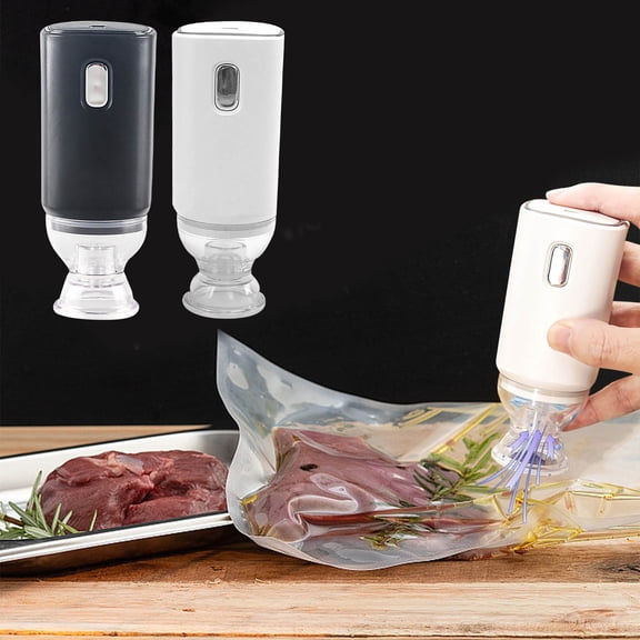 Kuroiy Vacuum Sealer Handheld USB Rechargeable Food Saver Pump | Compact Portable Air Remover | ABS Durable | 127x25x52mm | 100 Min Runtime | 3L/min Pump | For Bags Canisters Quilts