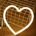 thumbnail image 1 of Kuroiy Valentines Day LED Heart Shape Neon Decorative Light | USB Powered Soft Glow Lamp | Wall Hanging or Table Decor for Bedroom Photo Party Mall Display | 1 Piece 21x20cm, 1 of 6