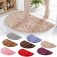 thumbnail image 1 of Kuroiy Water Absorbing Half Round Floor Mat, Soft Microfiber Bedroom Bathroom Entryway Rug, Non Slip Rubber Backing, Washable Low-Pile Modern Decor, 35x50cm, 1 Pack, 1 of 5