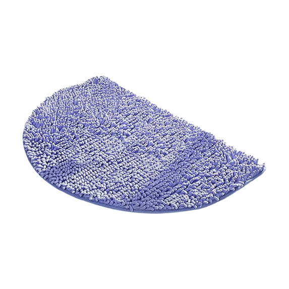Kuroiy Water Absorbing Half Round Floor Mat, Soft Microfiber Bedroom Bathroom Entryway Rug, Non Slip Rubber Backing, Washable Low-Pile Modern Decor, 35x50cm, 1 Pack