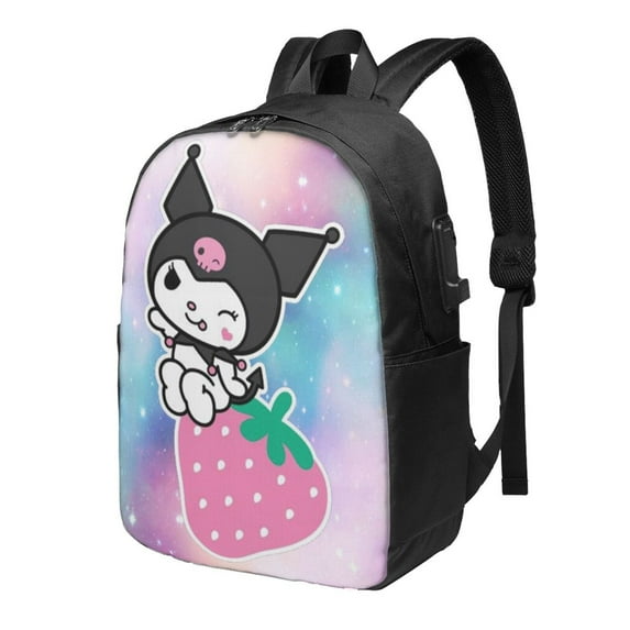 Kuromi 17 Inch Laptop Backpack With Usb Charging Port Travel Bags Business Computer Backpack