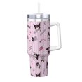 Kuromi 40oz Stainless Steel Vacuum Insulated Tumbler With Lid And Straw