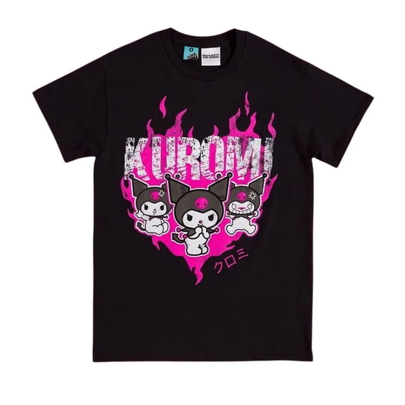 Kuromi Adult Flames T-Shirt