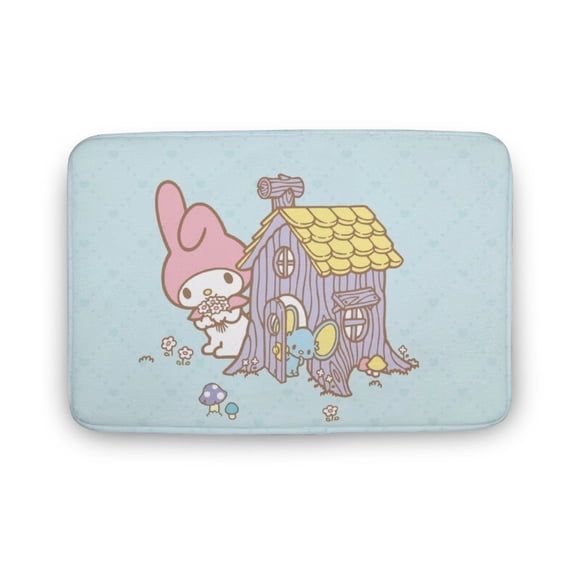 Kuromi And My Melody Bathroom Rugs, Extra Soft And Absorbent Bath Mat, Non-Slip, Machine Washable, Quick Dry Shaggy Bath Carpet for Bathroom Floor, Tub, Shower