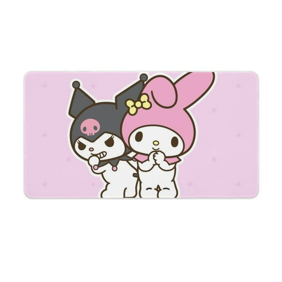 Kuromi And My Melody Desk Mat, Large Desk Pad Large Mouse Pad Desk Accessories Desk Pad Mat for Office Computer Keyboard Laptop Mouse Desk Pads