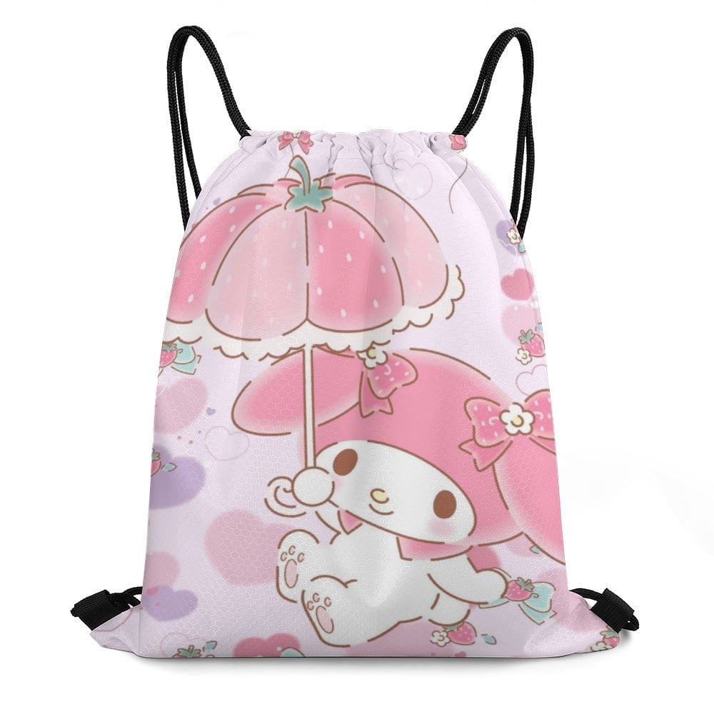Sanrio My Melody Drawstring Bag Small - Gusseted Gym Bag, Approx. 5.9" X 2.8" X 7.5" 1 thumbnail image