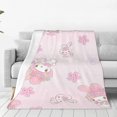thumbnail image 1 of Kuromi And My Melody Fleece Blanket Super Soft Cozy Throw Blanket 50"X40", Lightweight Fuzzy Comfy Flannel Blanket Warm Plush Throw Blankets For Couch, Sofa, Bed, 1 of 7