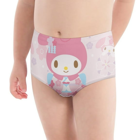 Kuromi And My Melody Girls' Breathable Underwear Comfort Panties Briefs