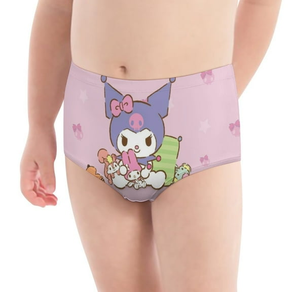 Kuromi And My Melody Girls' Breathable Underwear Comfort Panties Briefs