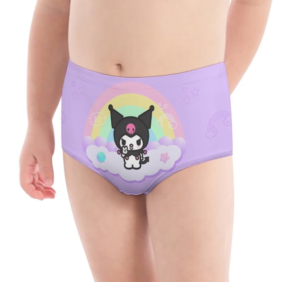 Kuromi And My Melody Girls' Breathable Underwear Comfort Panties Briefs