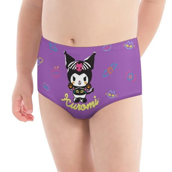 Kuromi And My Melody Girls' Breathable Underwear Comfort Panties Briefs