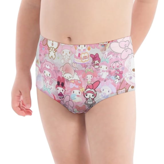 Kuromi And My Melody Girls' Breathable Underwear Comfort Panties Briefs