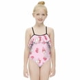 thumbnail image 1 of Kuromi And My Melody Girls One Piece Swimsuits Hawaiian Ruffle Swimwear Beach Bathing Suit Outfits, 1 of 7