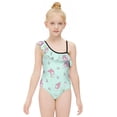thumbnail image 1 of Kuromi And My Melody Girls One Piece Swimsuits Hawaiian Ruffle Swimwear Beach Bathing Suit Outfits, 1 of 7