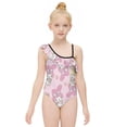 thumbnail image 1 of Kuromi And My Melody Girls One Piece Swimsuits Hawaiian Ruffle Swimwear Beach Bathing Suit Outfits, 1 of 7