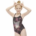 thumbnail image 1 of Kuromi And My Melody Girls One Piece Swimsuits Hawaiian Summer Swimwear Beach Bathing Suit Outfits, 1 of 7