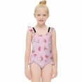 thumbnail image 1 of Kuromi And My Melody Girls One Piece Swimsuits Hawaiian Summer Swimwear Beach Bathing Suit Outfits, 1 of 7