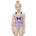 thumbnail image 1 of Kuromi And My Melody Girls One Piece Swimsuits Hawaiian Summer Swimwear Beach Bathing Suit Outfits, 1 of 7