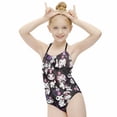 thumbnail image 1 of Kuromi And My Melody Girls One Piece Swimsuits Hawaiian Summer Swimwear Beach Bathing Suit Outfits, 1 of 7