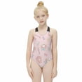thumbnail image 1 of Kuromi And My Melody Girls One Piece Swimsuits Hawaiian Summer Swimwear Beach Bathing Suit Outfits, 1 of 7