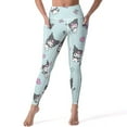 thumbnail image 1 of Kuromi And My Melody High Waisted Leggings for Women, Yoga Pants with Pockets, Soft Athletic Tummy Control Pants for Running Yoga Workout, 1 of 5