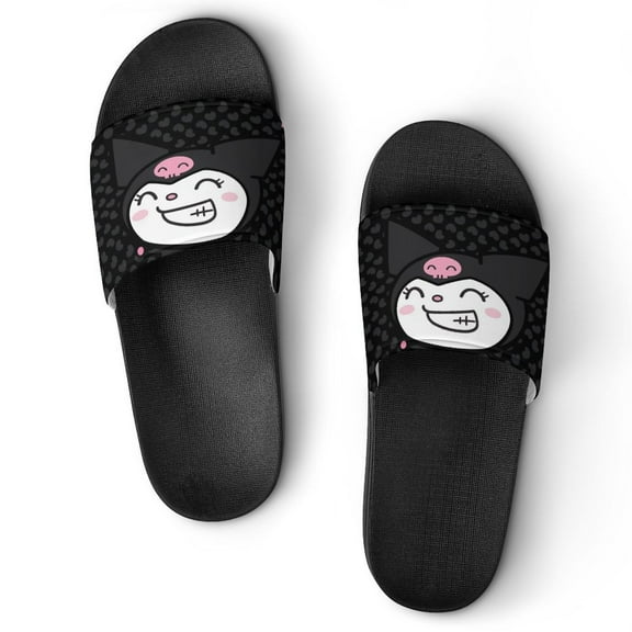 Kuromi And My Melody Slides & Slippers for Women & Men Summer Non Slip Shower Sandals Beach Shoes for Home Garden Bathroom Pool Gift