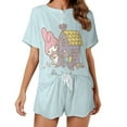 thumbnail image 1 of Kuromi And My Melody Women Pajamas Set Loungewear Sleepwear 2 Piece PJ Sets, 1 of 7