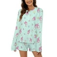 thumbnail image 1 of Kuromi And My Melody Women Pajamas Set Loungewear Sleepwear 2 Piece PJ Sets, 1 of 7