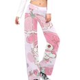 thumbnail image 1 of Kuromi And My Melody Women's Wide Leg Yoga Pant Comfy Loose Sweatpants High Waist Lounge Casual Athletic Pant Workout Joggers Pant, 1 of 7