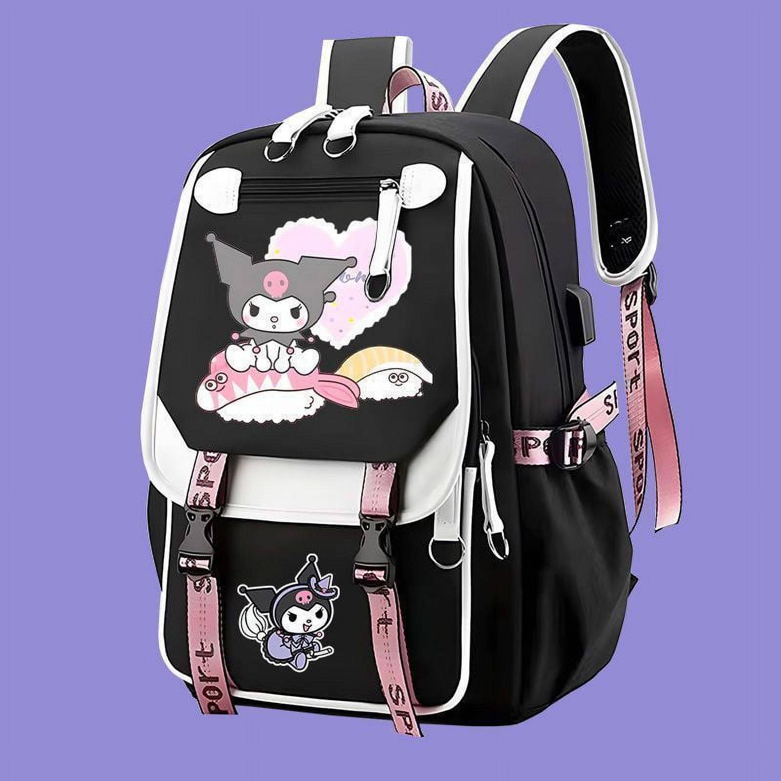 Kuromi Anime Backpack Travel Bag Cartoon Backpack Casual Daypack for ...