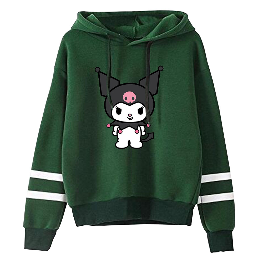 Kuromi Anime Onegai My Melody Merch Hoodies Pocketless Parallel Bars ...