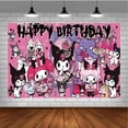 thumbnail image 1 of Kuromi Banner Poster Wall Decor Birthday Backdrop Background Party Supplies Taspestry, 1 of 5