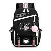 KUROMI Backpack Anime Backpack for Teen Elementary Primary Middle High College School Sports Work Travel