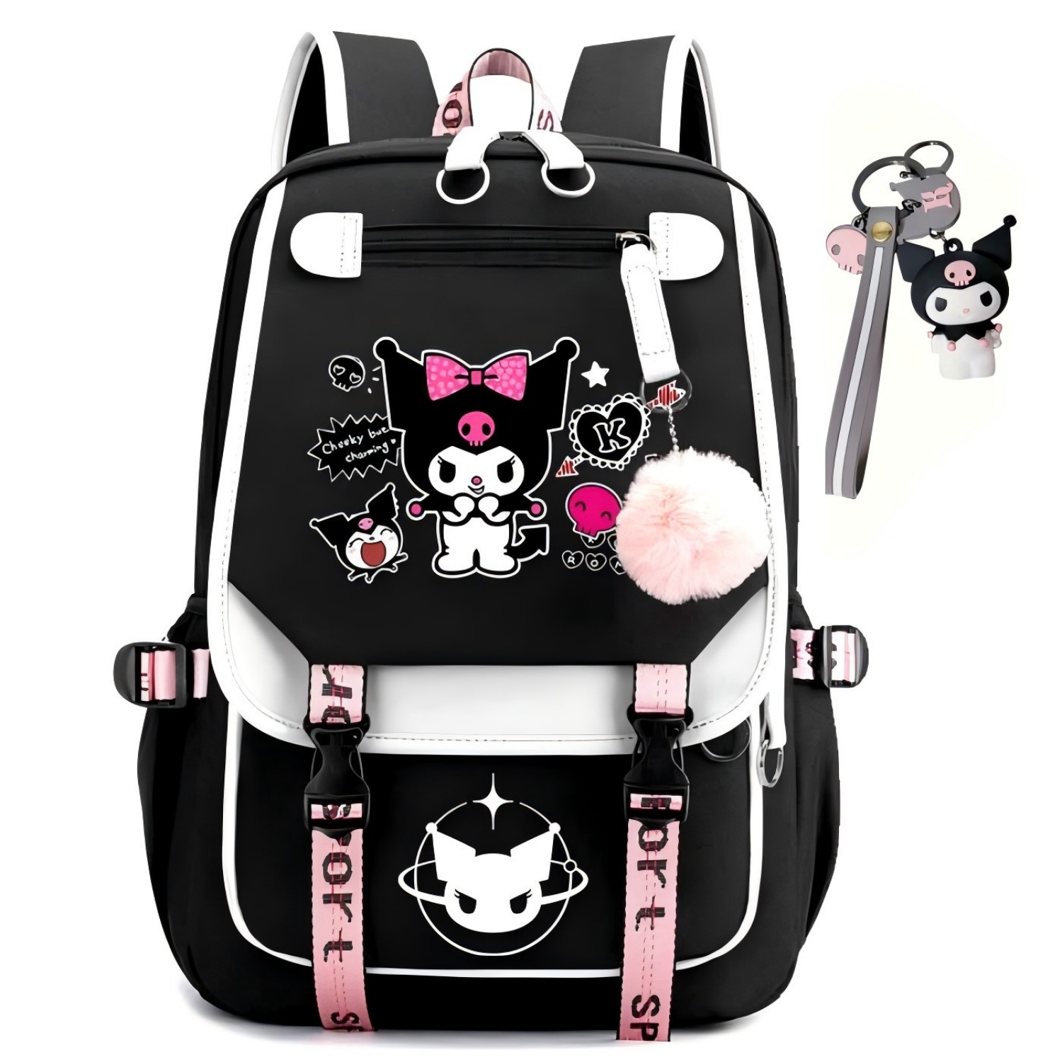 Kuromi Backpack Anime Laptop Travel Backpack Cute Cartoon Dayback Kuromi Backpack Anime Laptop Travel Backpack Cute Cartoon Dayback