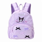 Kuromi Backpack Bag Cinnamoroll Bowknot Cotton Material Cute Style Cartoon Satchel