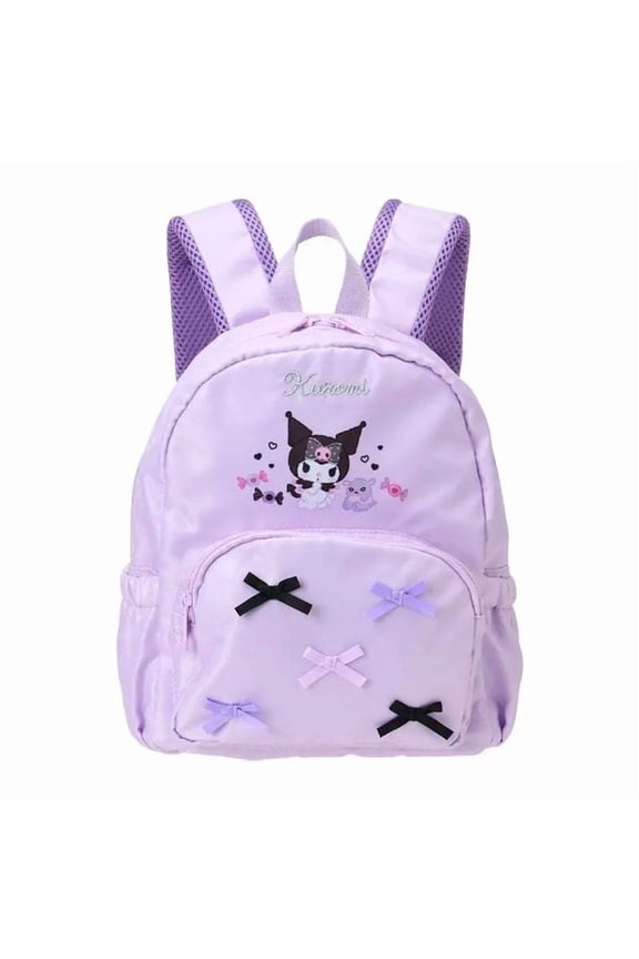 Kuromi Backpack Bag Cinnamoroll Bowknot Cotton Material Cute Style Cartoon Satchel