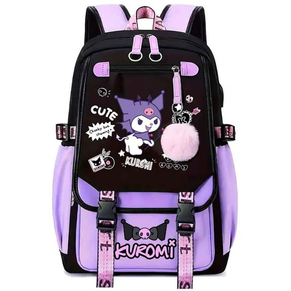 Kuromi Backpack Cute Hello Kitty Laptop Travel Backpack Cartoon Daypack