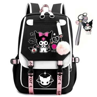 Kuromi Backpack Cute Laptop Travel Backpack Cartoon Daypack with USB Port