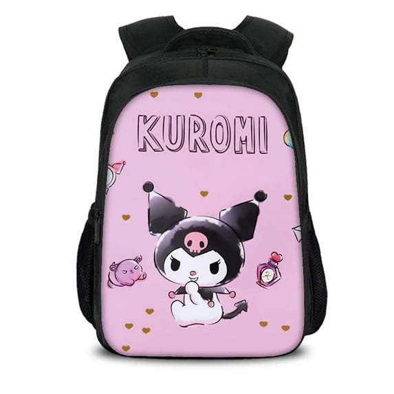 Kuromi Backpack Printed Travel Backpack For Daily Work Sports Backpack Travel Bag 17 inch