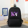 Kuromi Backpacks Fashion Anime Sanrio Printing Letter Highcapacity
