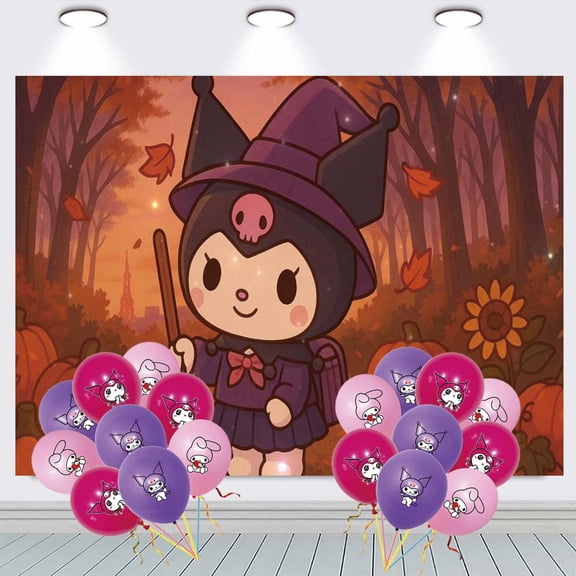 Kuromi Banner Wall Decor Party Decorations Balloons Taspestry Backdrop Background Poster Decor Supplies
