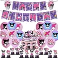 thumbnail image 2 of Kuromi Birthday Decorations Party Supplies Theme Party Favor Include Happy Birthday Banner Cake Topper Balloons Cupcake Toppers 2 of 9