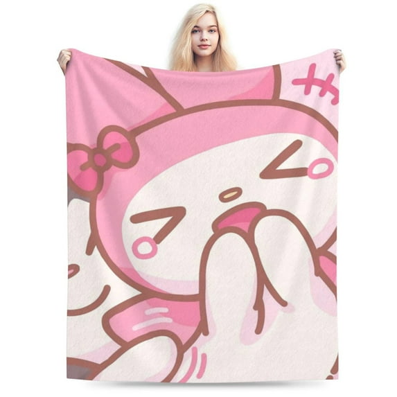 Kuromi Blanket, Anime Throw Blanket For Couch Sofa Bed, Soft Cozy Lightweight Warm Flannel Blanket, Home Decor, Anime Gifts For Boys Girls Kids Teens, 40"X30"