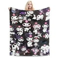 thumbnail image 1 of Kuromi Blanket, Anime Throw Blanket For Couch Sofa Bed, Soft Cozy Lightweight Warm Flannel Blanket, Home Decor, Anime Gifts For Boys Girls Kids Teens, 50"X40", 1 of 9